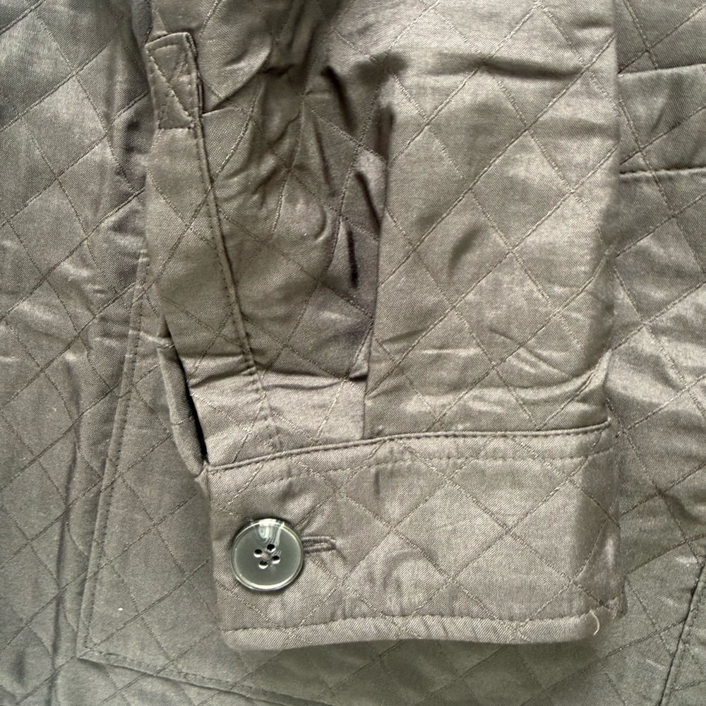 Express Black Quilted Button-Up Jacket - Picture 4 of 5